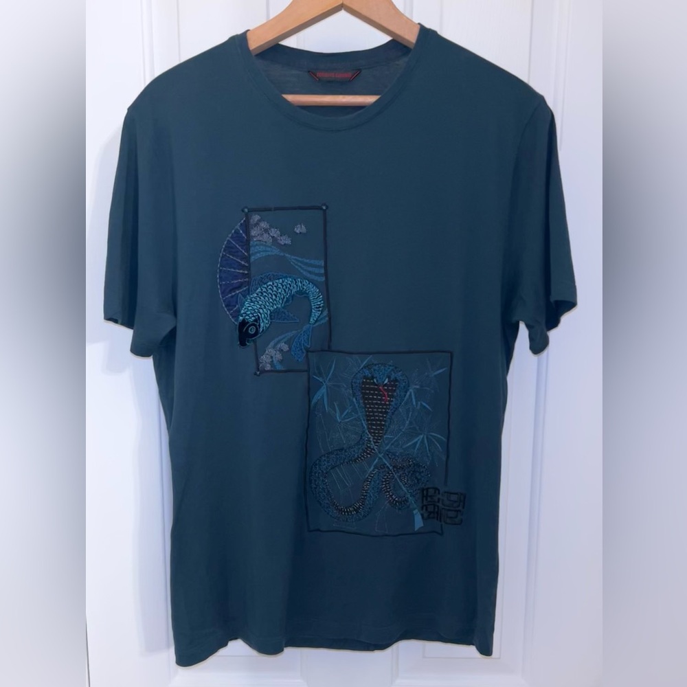 Roberto Cavalli Vintage Fall 2006 Japanese Embroidered Appliqué T 46 Small